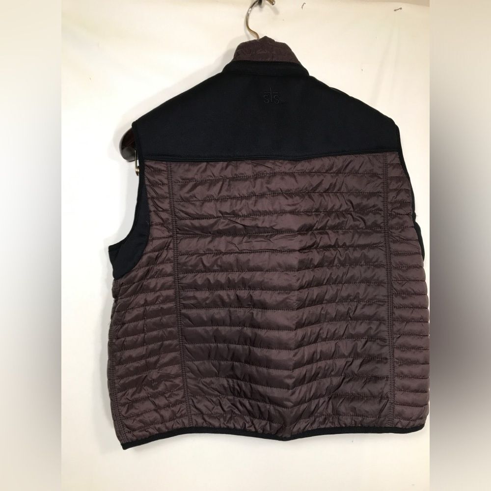 Youth STS Ranchwear Western Puffer Vest Brown Size XLarge - Picture 4 of 11
